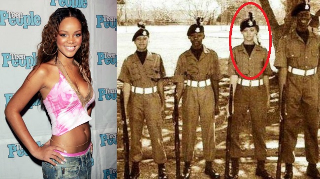 rihanna was an army cadet Rihanna as an army cadet
