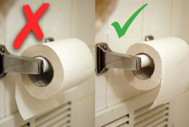 Using a toilet paper