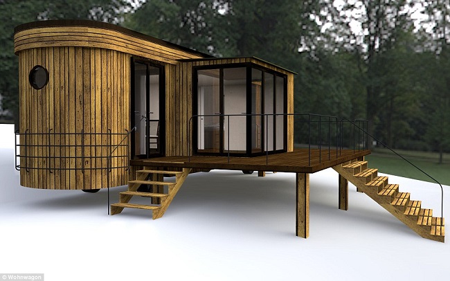 The Wohnwagon is made only from wood The Wohnwagon is made only from wood