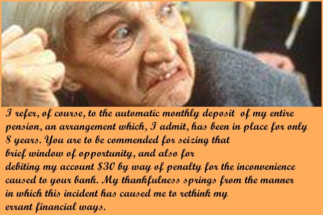 It was her monthly pension It was her monthly pension
