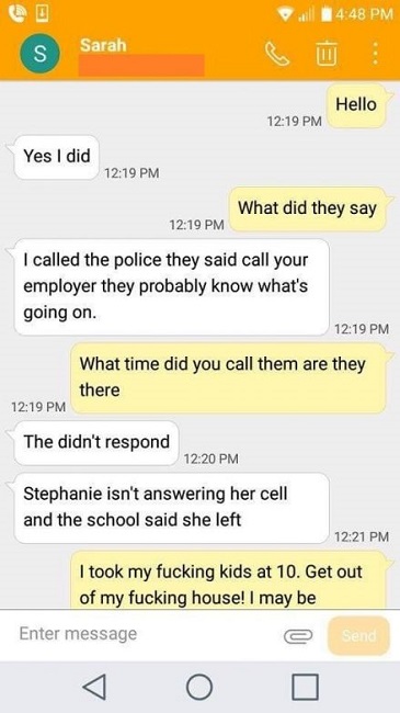 She is totally panic stricken by now She is totally panic stricken by now