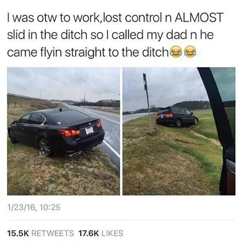 When your dad also fouls up