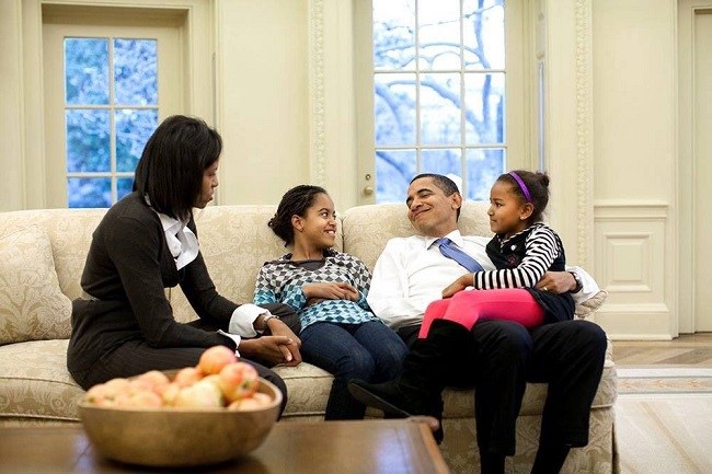 Barack Obama with His Loving Family Barack Obama with His Loving Family