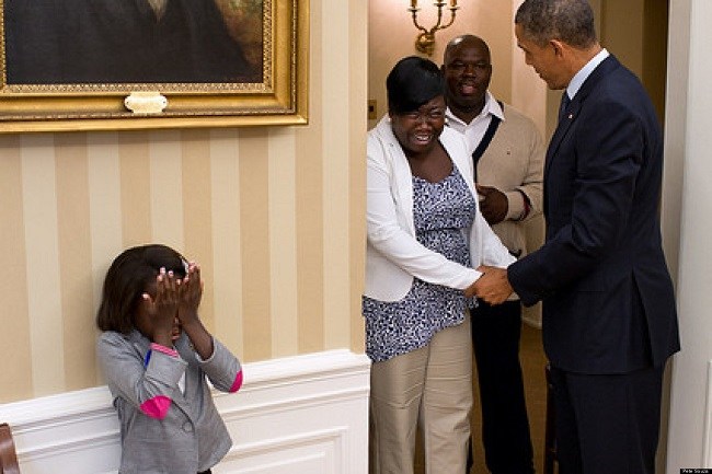 Barack Obama with Janiya Penny and Her Family Barack Obama with Janiya Penny and Her Family