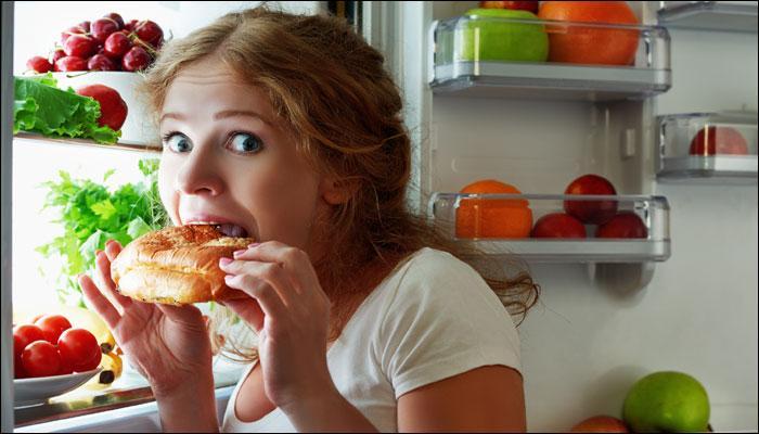 Eating burger in night 