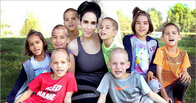 Octomom Nadya and her kids looks now