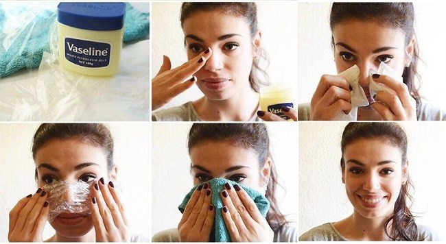 Vaseline plastic wrap to get rid of blackheads Vaseline plastic wrap to get rid of blackheads