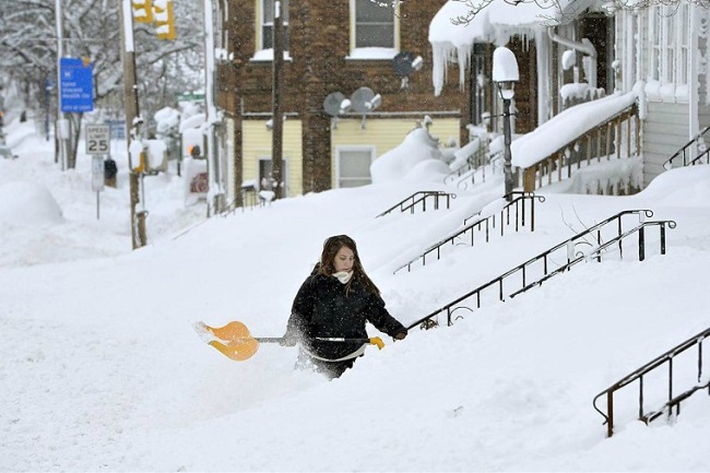 Erie city in Pennsylvania received a staggering 62.9 inches of snow
