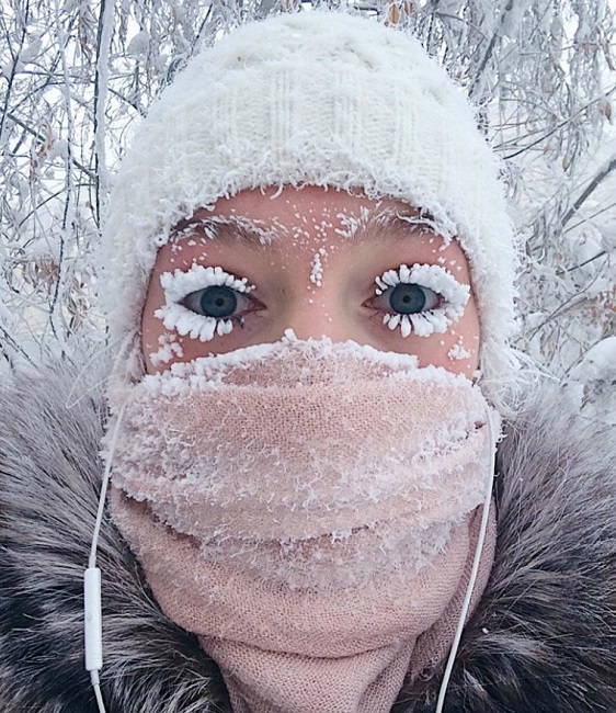 Few tourists from China decided to go for swimming in the extreme cold conditions Few tourists from China decided to go for swimming in the extreme cold conditions