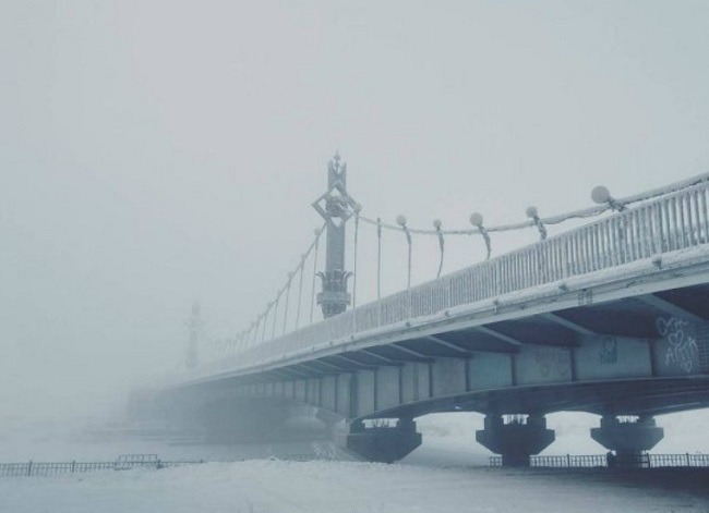 Russia’s village Oymyakon recorded temperatures of -62 degrees Celsius Russia’s village Oymyakon recorded temperatures of -62 degrees Celsius