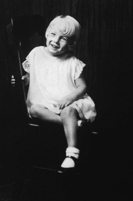 This adorable baby in the picture is 5 years old Norma Jeane Mortenson