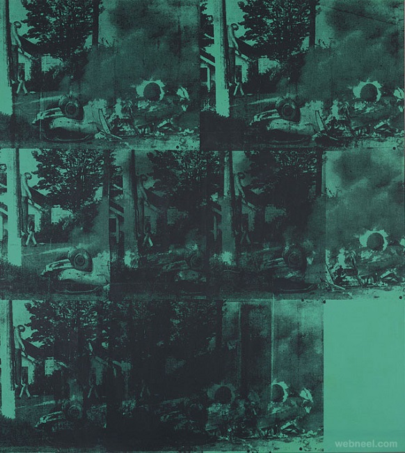 Green Car Crash (Green Burning Car I), Andy Warhol, $71.7 million