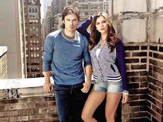 Nina Dobrev and Ian Somerhalder