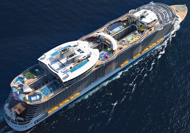 Symphony of the Seas can attain the speed of staggering 22.5 knots