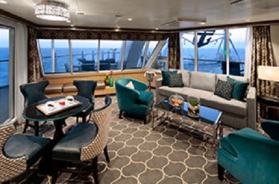 The Royal Caribbean is offering a 3-D-style TV room.