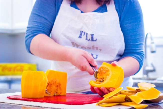 When you want to remove seeds from vegetables quickly