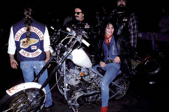 Joan Jett with Hells Angels Joan Jett with Hell’s Angels