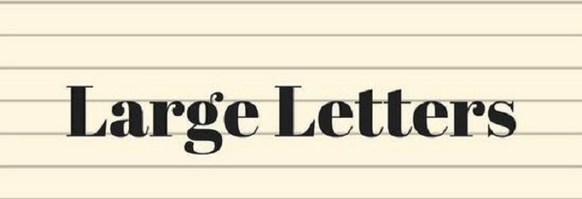 Large letters Large letters