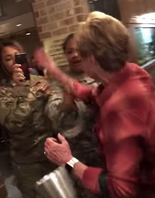 She cares nothing for the soldiers screams that she is pregnant