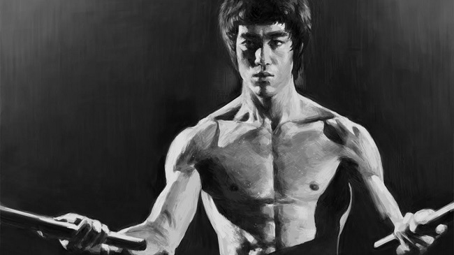  Bruce Lee fight portrait 