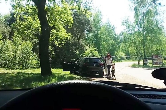 Family stuck behind cheetah Family stuck behind cheetah