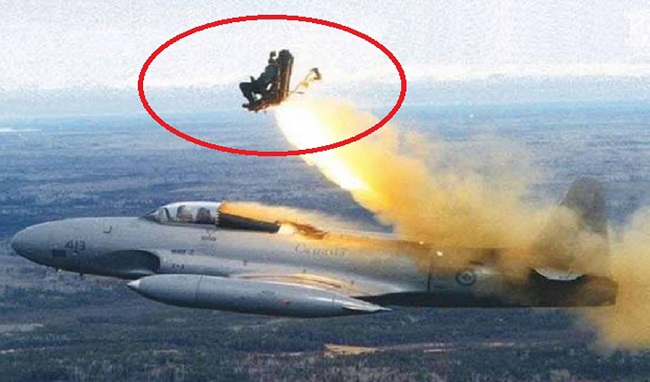 Fighter about to crash