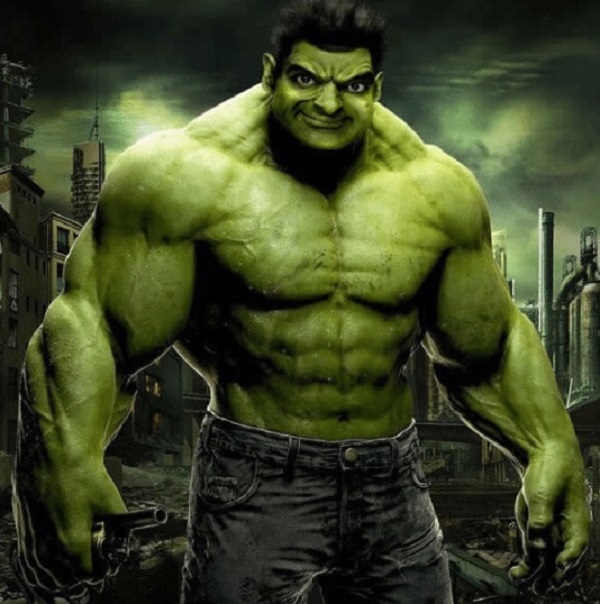 Mr. Bean as Hulk Mr. Bean as Hulk