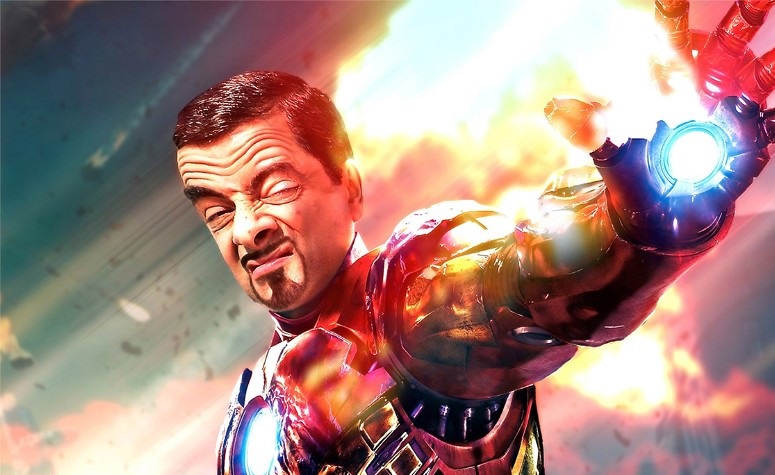 Mr. bean as iron man Mr. bean as iron man