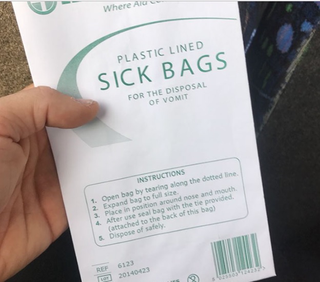 Plastic Lined Sick bags Plastic Lined Sick bags