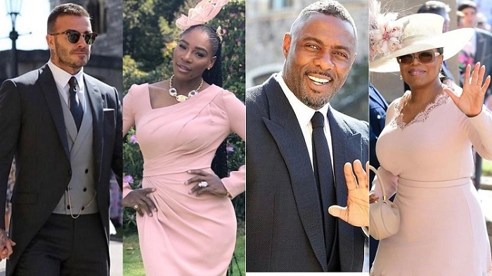 The celebrity guests Elton John and Serena Williams