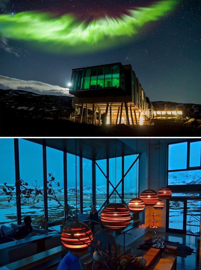 Northern Lights Bar In Ion Hotel, Iceland