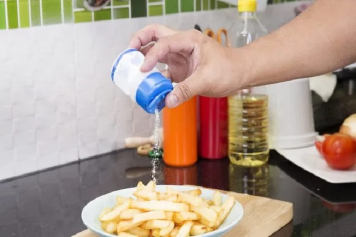 Tips to reduce high blood pressure- Put less salt on your French fries