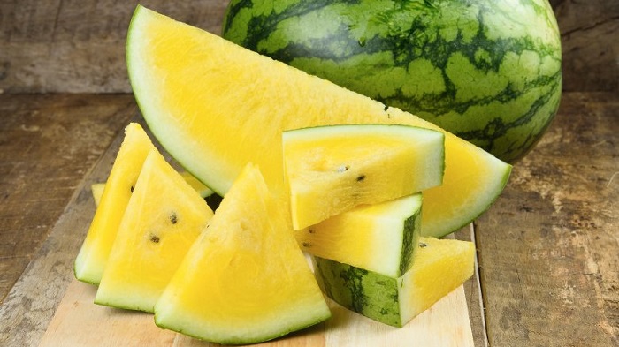 Watermelons can sometimes be yellow or orange on the inside
