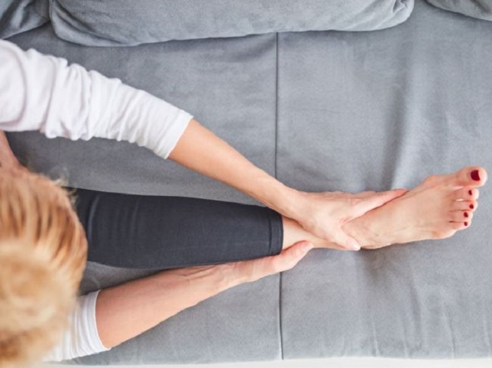 Check the pulse in your ankle