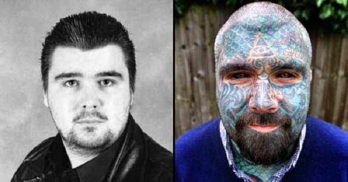 He got his first visible tattoo on his throat He got his first visible tattoo on his throat