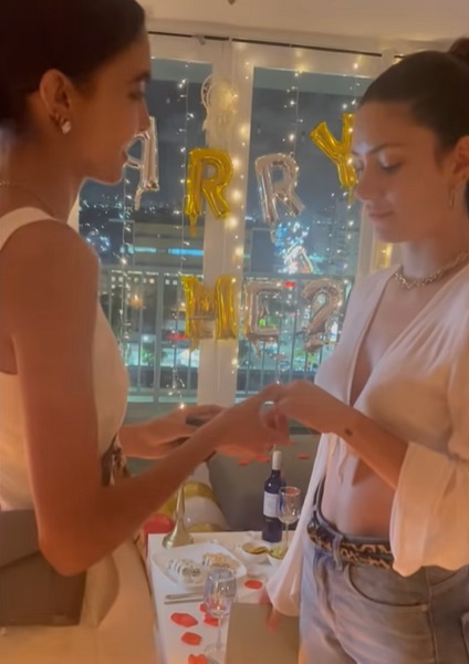 The couple had dated for 2 years before tying the knot