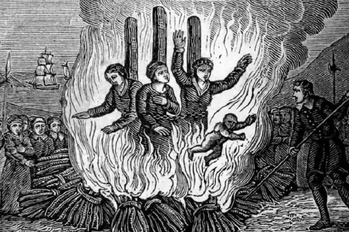 Those found guilty of witchcraft were strangled and burned at the stake