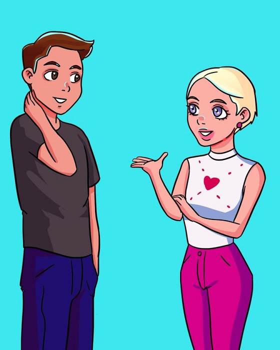 Placing your hand on your neck