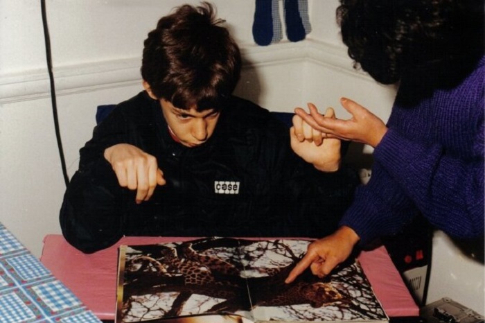 One of his caretakers noticed how he would react to things she would say