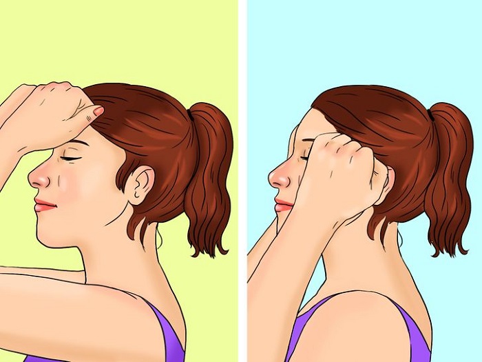 Move around to the sides of your face Move around to the sides of your face