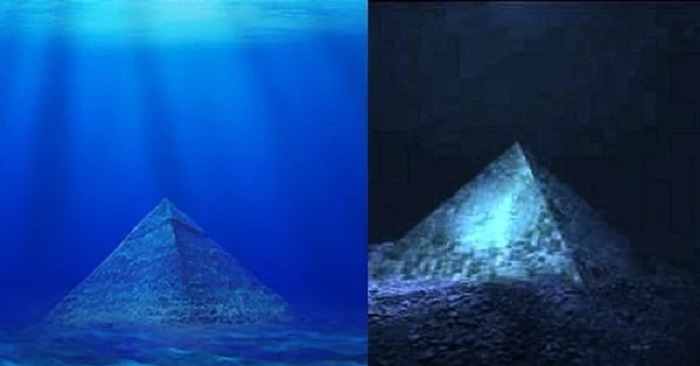 The sonar equipment found crystal pyramidal anomalies The sonar equipment found crystal pyramidal anomalies