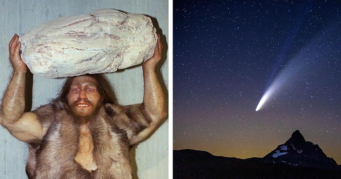 The comet passes by earth every 50,000 years