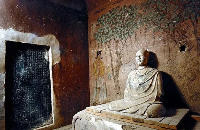 The bodies of mummified monks were placed in temples and worshipped