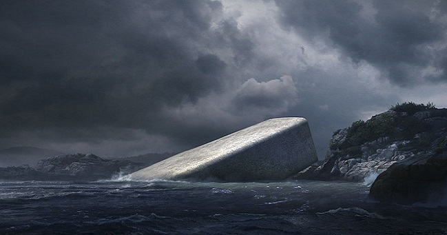 What you see looks like a container, but actually it is Europe’s first underwater restaurant, ‘Under’